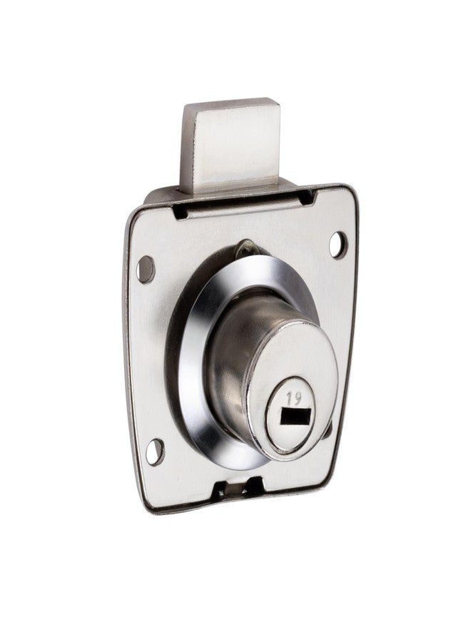 Kunal قفل كونال للأثاث | قفل خزانة متعدد الاستخدامات | مفتاحان | للخزائن والأدراج والدواليب والأثاث الخشبي | لون فضي | مناسب للألواح حتى سمك 25 مم | ضمان 6 أشهر - Image 4